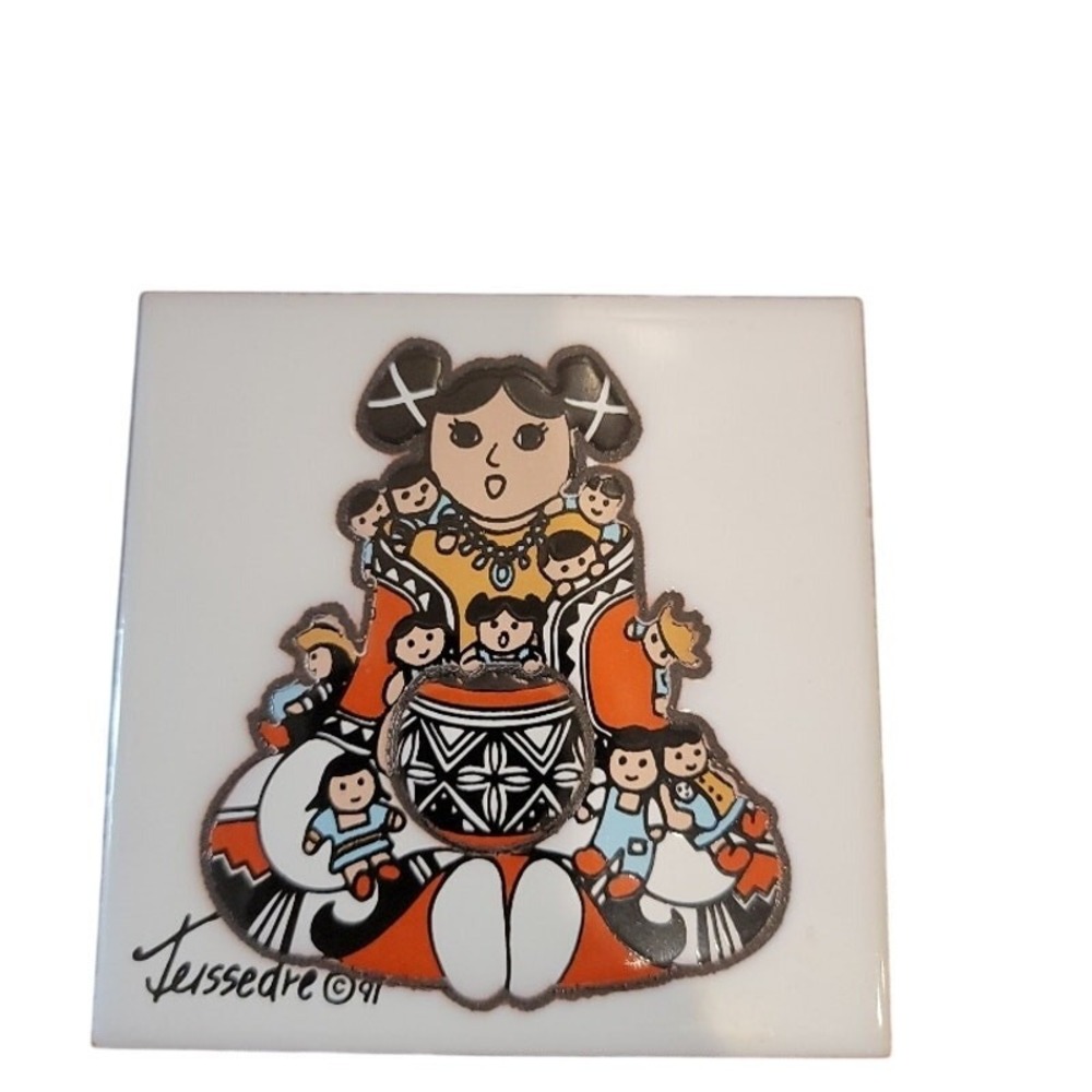 Cleo Teissedre Southwestern‎ Trivet Tile Navajo Home Decor